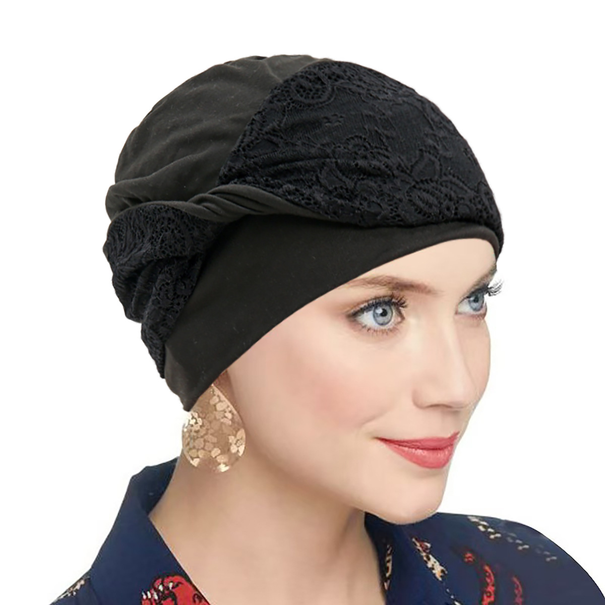 Nouveaux Hijabs Musulmans 2026 pour Femmes, Turbans Instantanés, Foulards à Patchwork en Dentelle, Bandanas, Bonnets Chimio, Chapeaux Islamiques, Coiffes