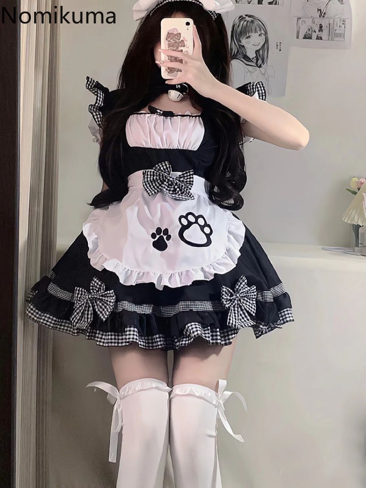 Robe japonaise pour femme, robes d'été pour femmes, style Lolita, 2026 Vestidos De Mujer, mode douce, mini-robe d'été pour cosplay, 49E309