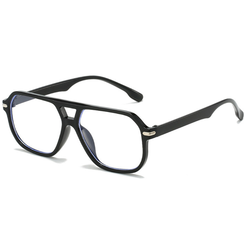 Montures de lunettes de grande taille pour homme, lunettes de myopie, double faisceau, verres optiques avec ordonnance, lunettes de lecture pour femme