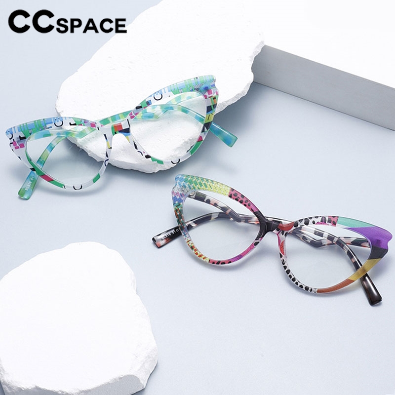 Lunettes œil de chat colorées pour femmes, mode arc-en-ciel classique, Anti-lumière bleue, verres transparents, monture optique