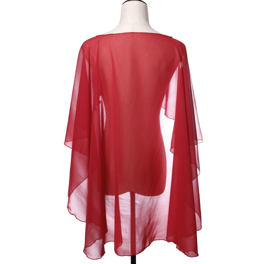 Capes de mariage douces pour femmes, enveloppes de veste de mariage, haussement d'épaules en mousseline de soie, châle Long et enveloppes de mariée, couverture de mariage de soirée
