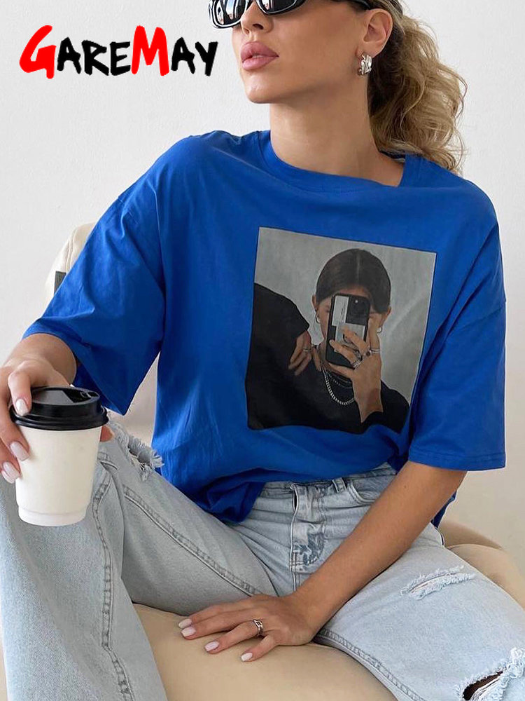 T-shirt à Manches Courtes en Coton pour Femme, Haut Basique, Décontracté, Vintage, Solide, Doux, Été 2025