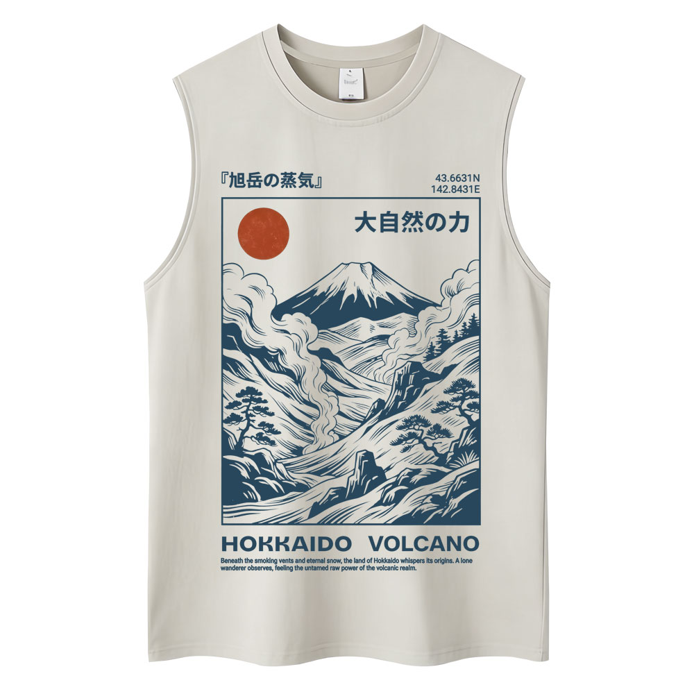 Débardeurs graphiques de style japonais, culture traditionnelle, mode vintage, t-shirts sans manches pour hommes et femmes, débardeurs amples en pur coton, décontractés