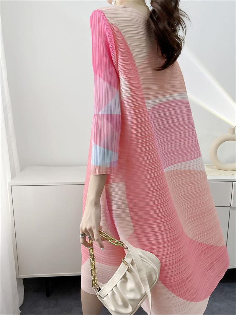 Robes de soirée pour femmes, nouvelle belle robe plissée imprimée, âge d'été, grande taille, mode, jupe longue ample de mi-année