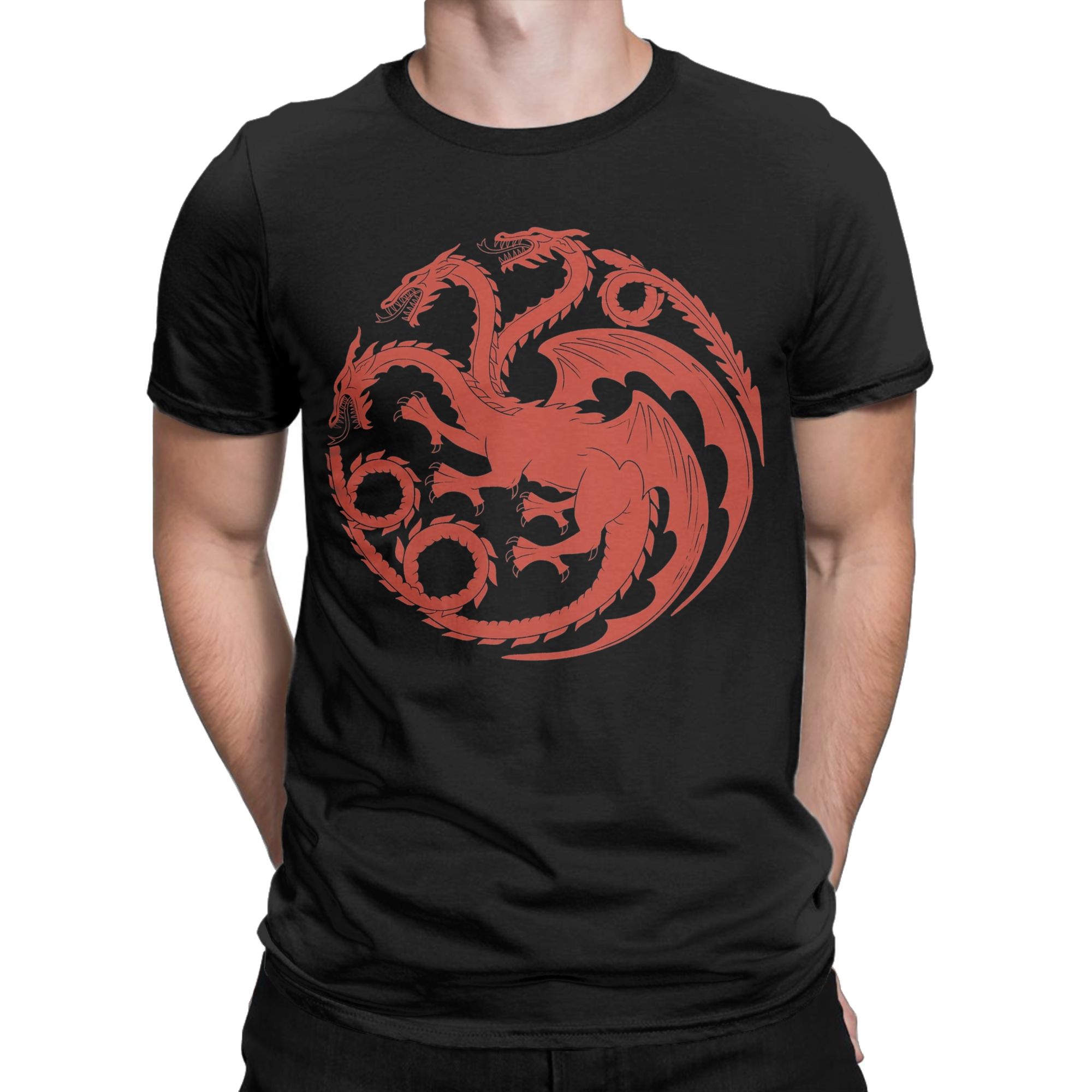 T-shirts pour hommes House of TARGARYEN King's, 100% coton, superbe t-shirt à manches courtes et col rond, t-shirt de fête
