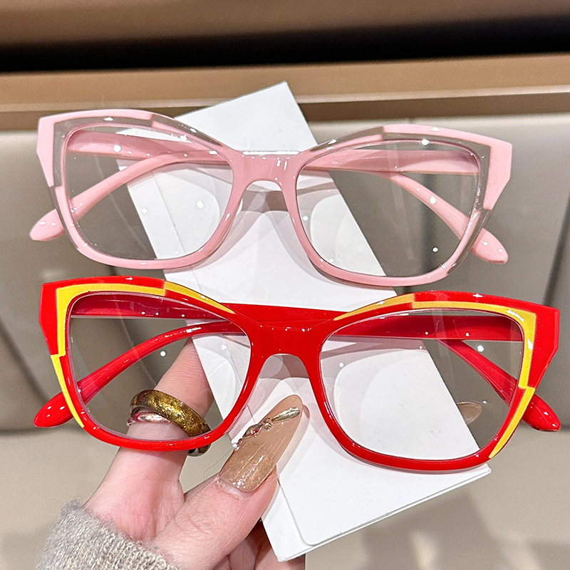 Lunettes de lecture élégantes pour femmes - Design color block tendance, anti-lumière bleue, puissance de 1,0 à 4,0