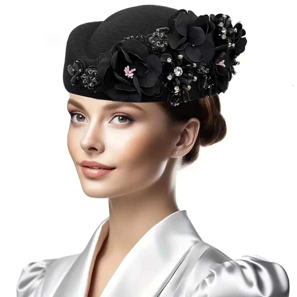 Couvre-chef africain mode été automne Turban africain chapeau pour femmes église avec fleur casquettes souples pour fête décontracté tête enveloppement