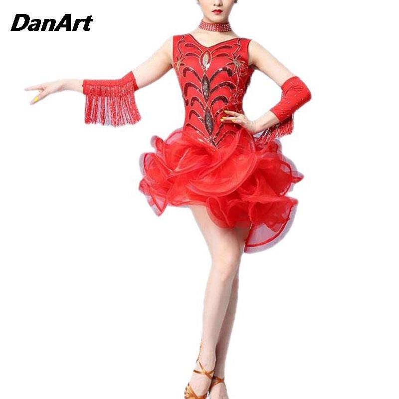 Robe de concours de spectacle de danse latine pour femmes/dames, robe en queue de poisson, Sexy, pour adultes, danse éblouissante, Rumba, Salsa, Tango, salle de bal