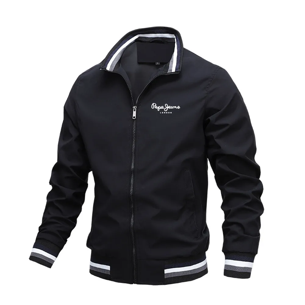Veste décontractée boutonnée pour homme printemps-automne, veste de sport d'extérieur, veste coupe-vent, veste de pilote imperméable pour homme