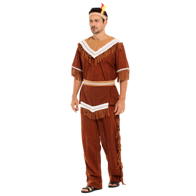 Costume de chef indien natif, chasseur indien, archer, cosplay pour hommes, costumes de Purim, Halloween, adultes