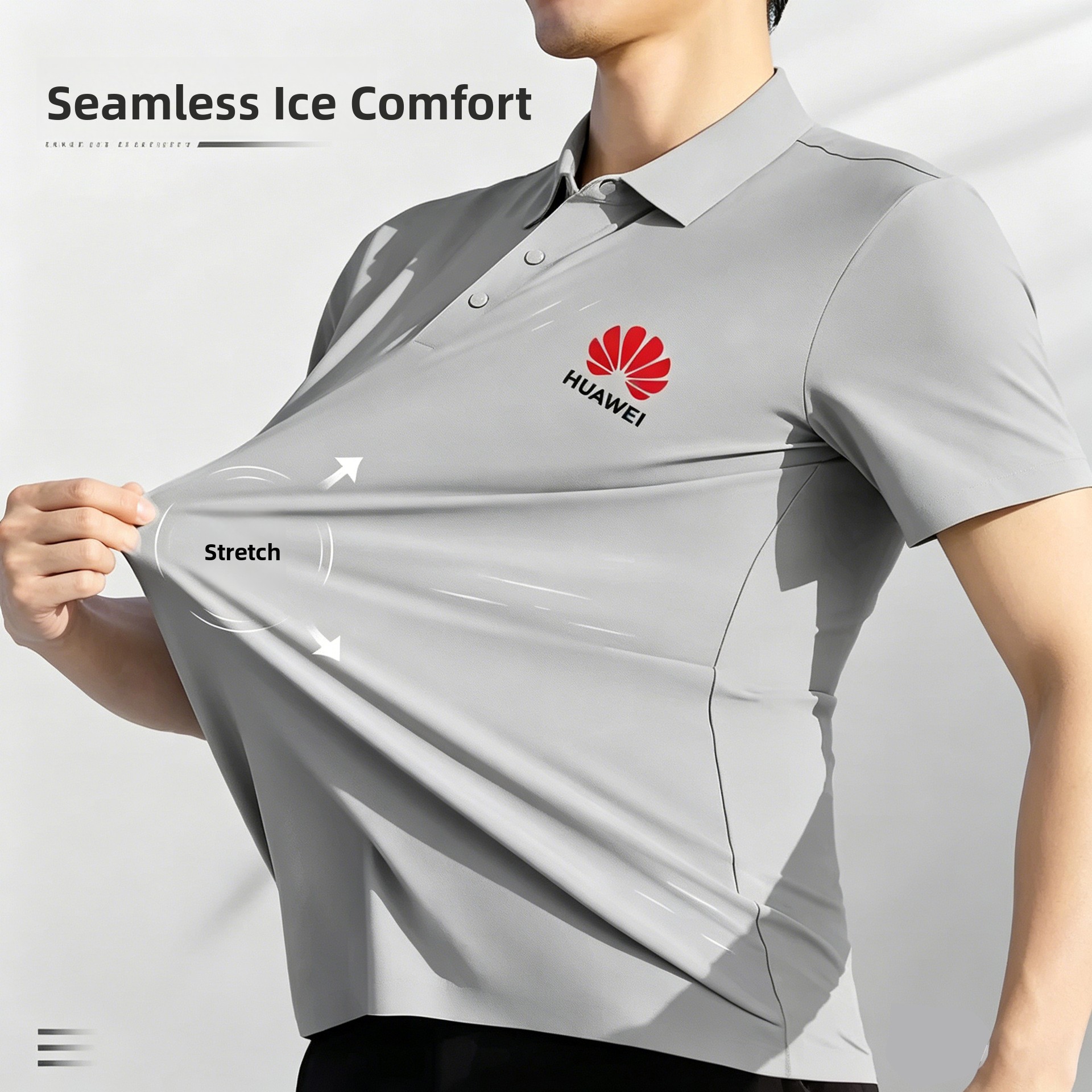 Polo en soie glacée Ice Sensation, personnalisable avec logo, tenue de travail, manches courtes, été, chemise culturelle d'entreprise ou de groupe, broderie