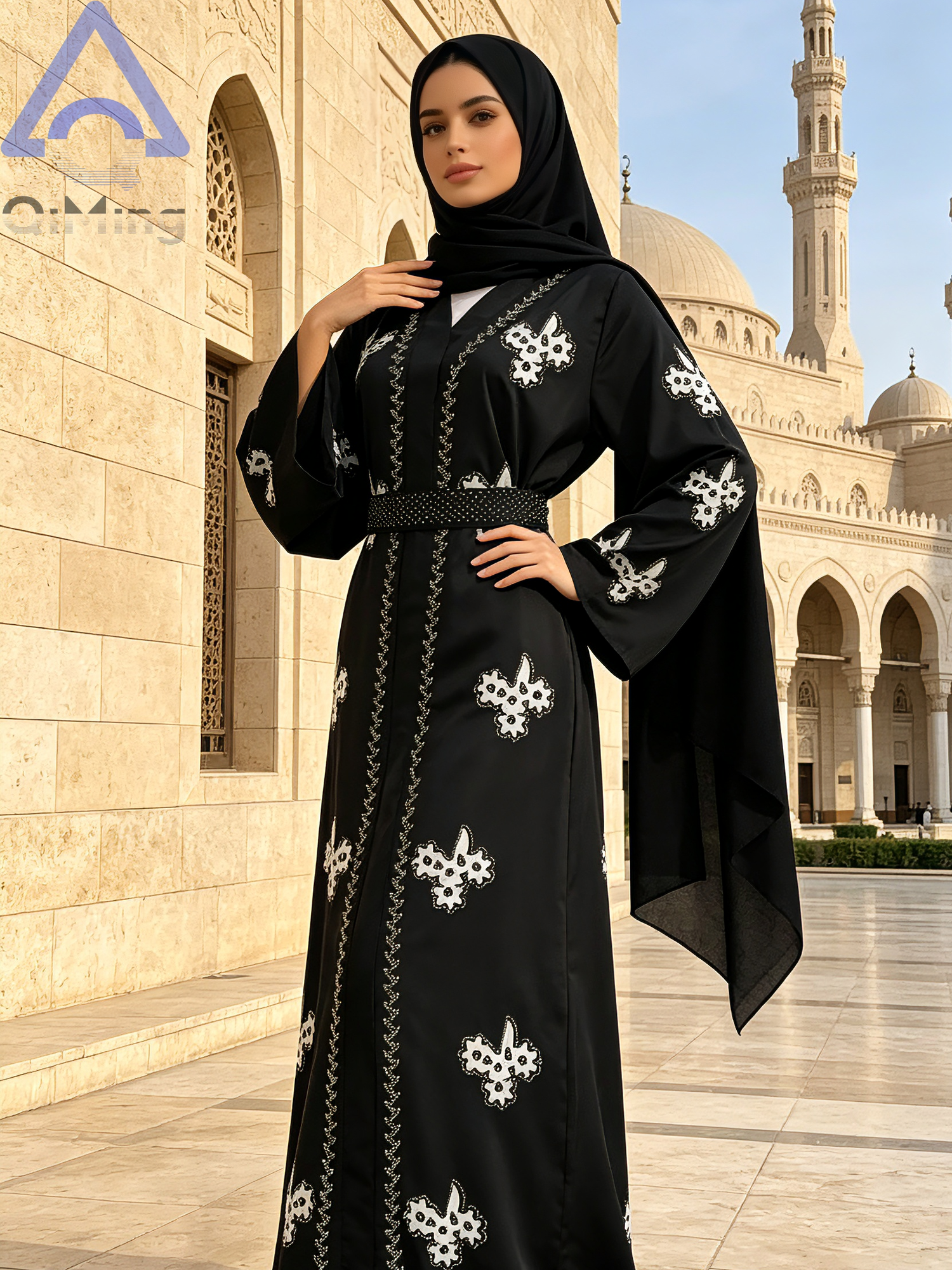 Robe africaine islamique pour femme, pour soirée, rose, blanc, violet, noir, abaya musulmane de luxe de Dubaï avec hijab, tuniques pour femme arabe