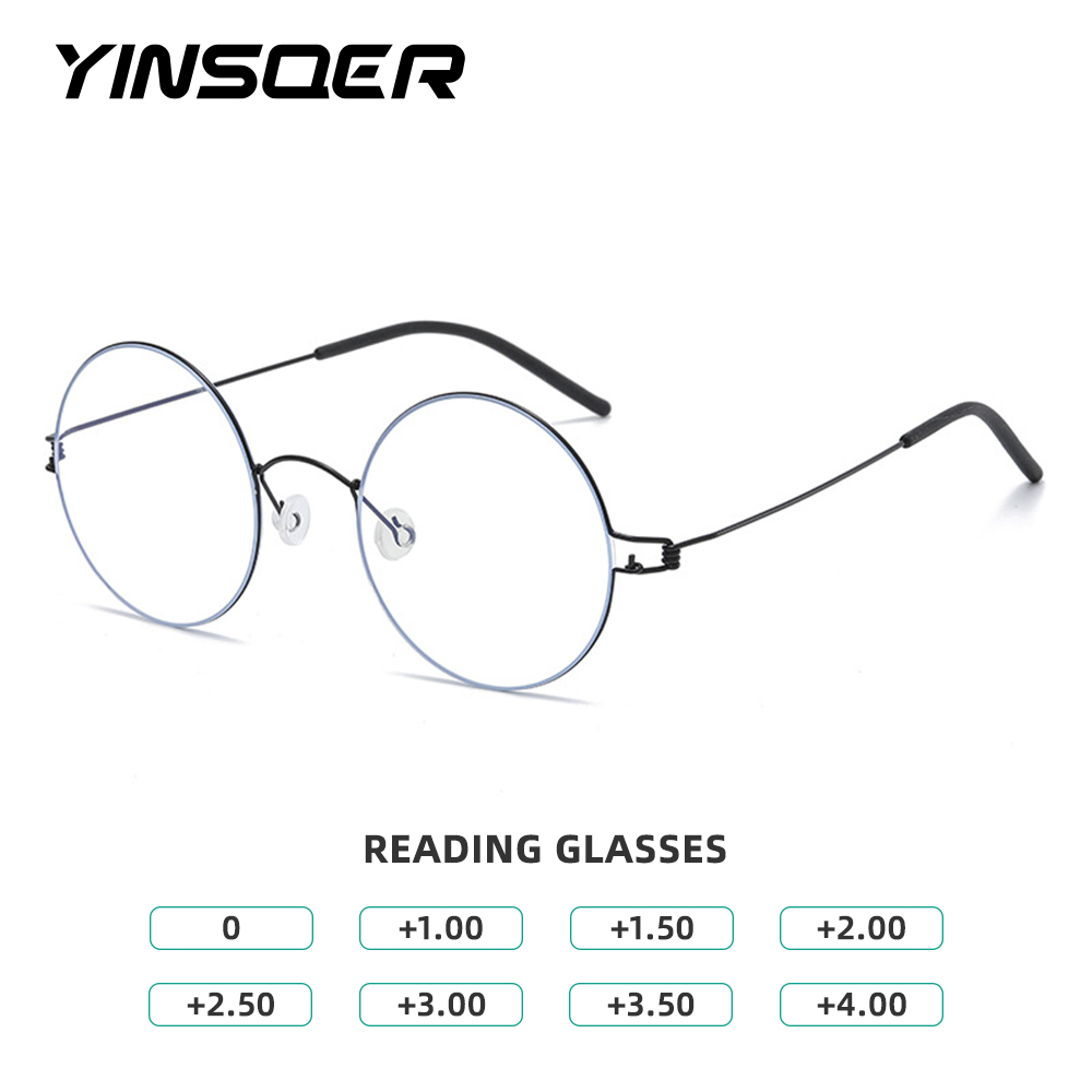 Lunettes rondes tendance, monture de lunettes de lecture à Film bleu pour femmes, oculaires d'ordinateur pour la lecture, lunettes de Prescription pour hommes 1