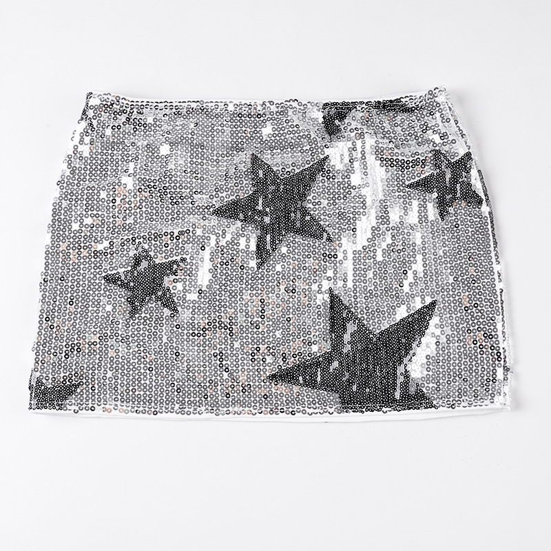 Jupe Sexy taille basse aux hanches, jupes à paillettes de personnalité pour filles épicées pour femmes
