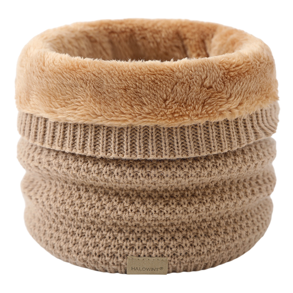 Écharpe en velours avec anneau pour femme, Bandana doux, Tour de cou chaud, Écharpe coupe-vent, Tour de cou, Bandeau de sauna, Monochromatique, Mode hivernale