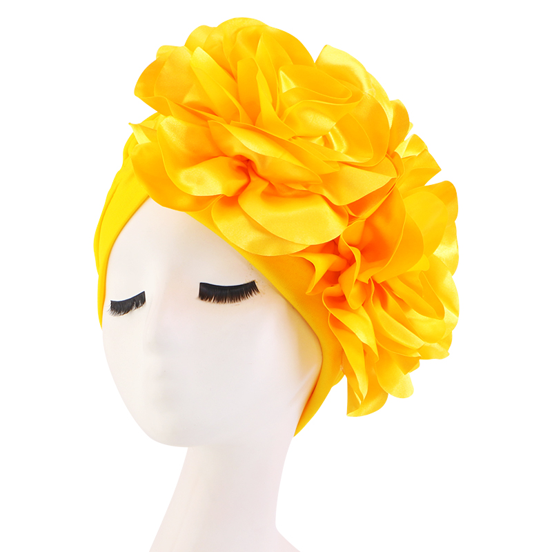 King fleur Turban femmes perte de cheveux Bonnet musulman chapeau chimio casquette Hijabs foulard fête de mariage chapeau bandeau indien chapeau Turbante