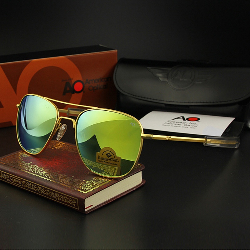 Pilot AO lunettes de soleil hommes Top qualité marque concepteur AGX verre trempé lentille lunettes de soleil mâle