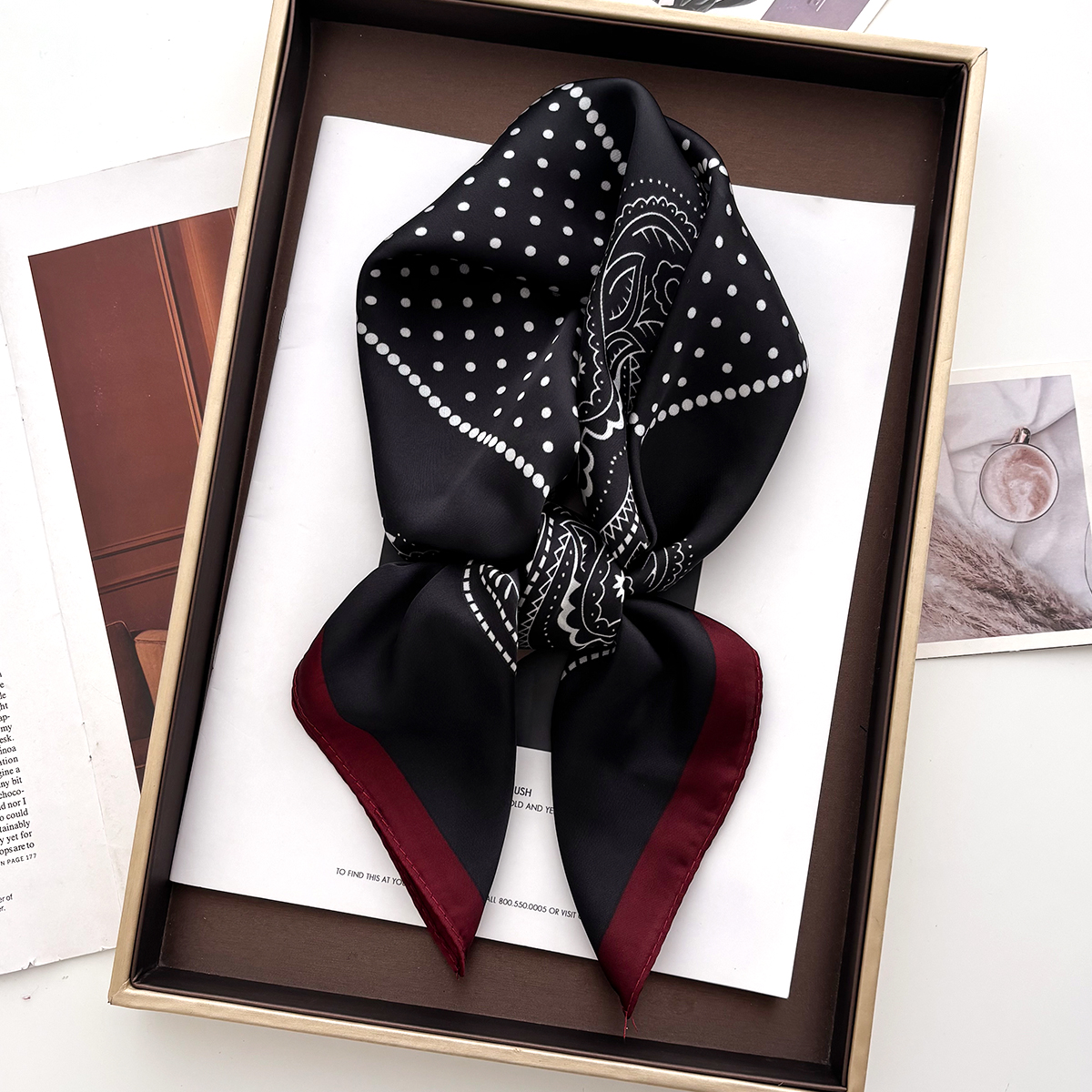 Mode impression femmes carré écharpe soie sentiment foulard Bandana dame printemps châle foulards enveloppement tête foulard bandeau de cheveux cravates