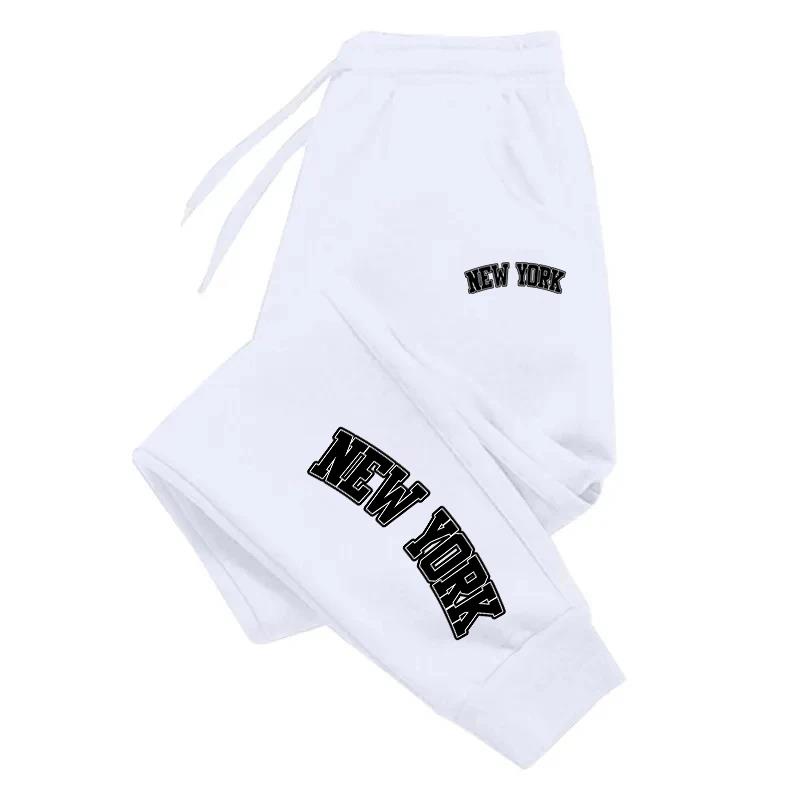 Pantalon de jogging décontracté unisexe 2026 New York – Qualité supérieure, idéal pour l'extérieur, mode polyvalente, taille élastique