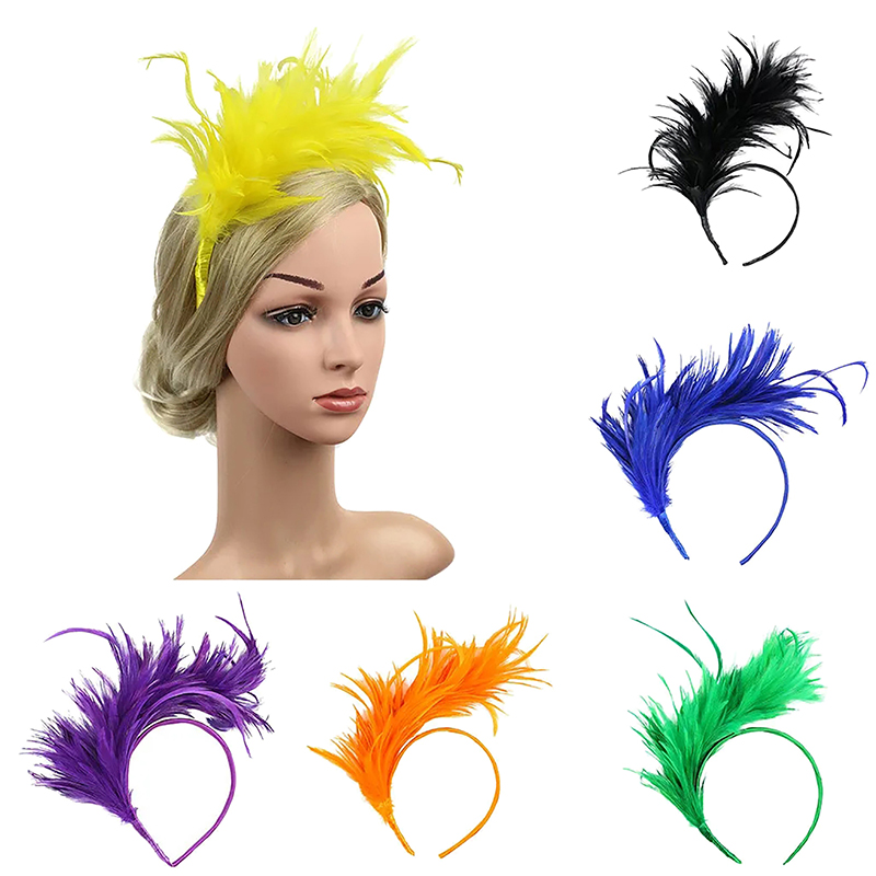 Bandes de cheveux en plumes VPN, accessoires de fête, Rhde fin d'année, performance sur scène, vacances, carnaval