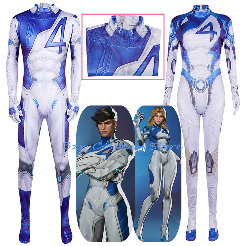 Femme Invisible Cosplay Anime héros fantastique Cosplay Mr femmes combinaison déguisement Halloween carnaval Costume pour homme