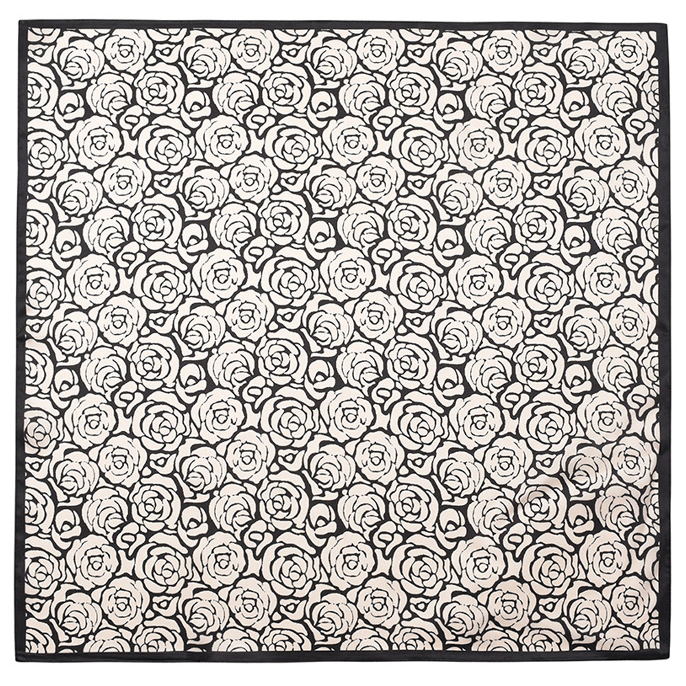 Foulard carré en soie de mûrier Pure pour femmes, bandeau imprimé, foulard de luxe, ornement de cheveux, Bandana féminin, 65CM, 100%