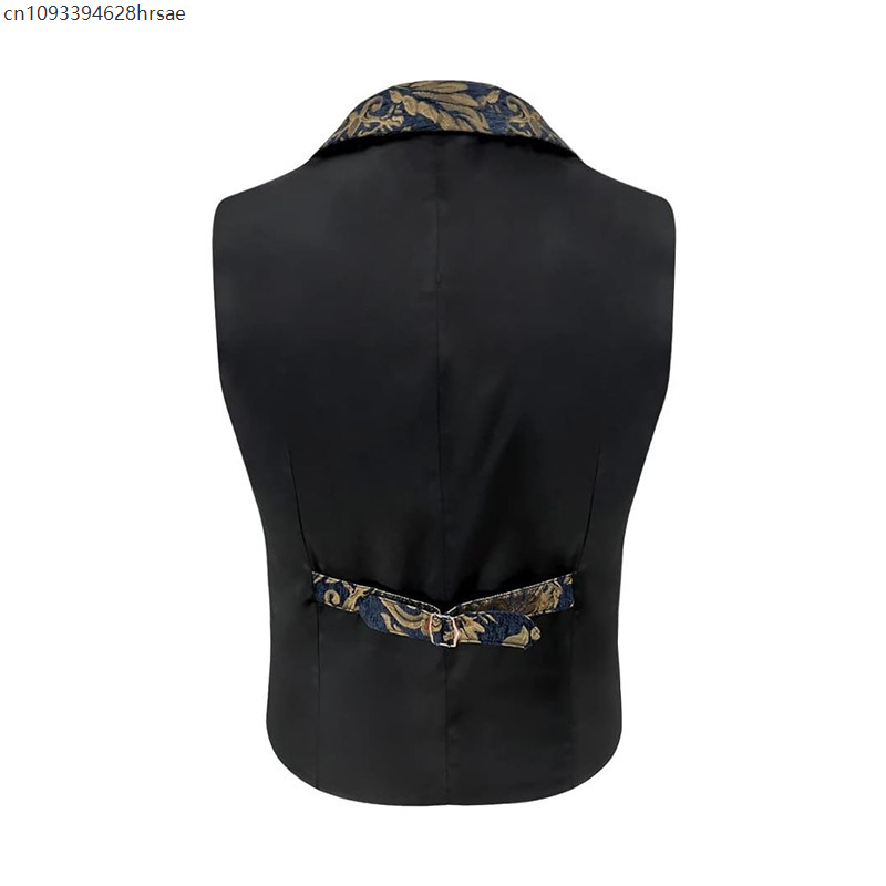 Gilet de Costume Victorien pour Homme, Style Cour Royale Médiévale, Gilet Gothique Steampunk, Veste sans Manches, Tenue de Mascarade