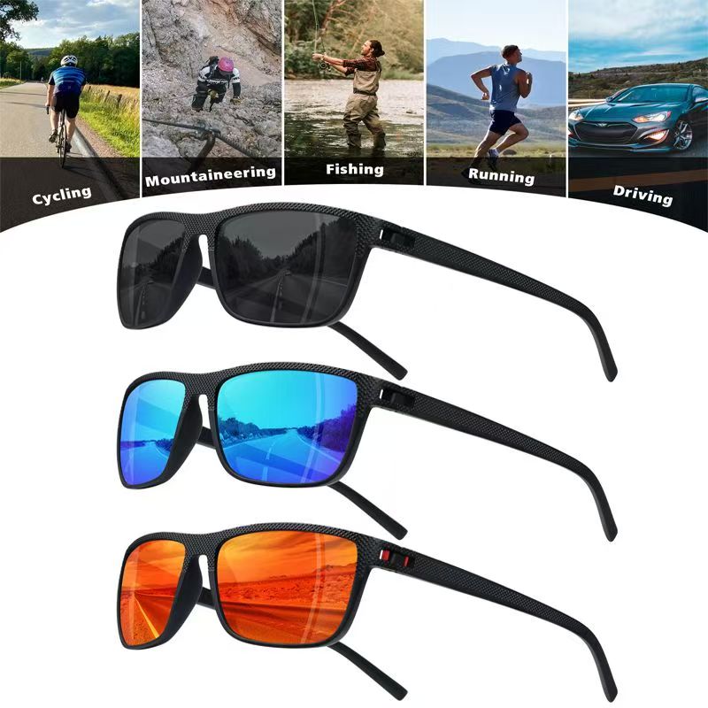Lunettes de soleil de sport carrées pour hommes et femmes, monture légère, protection UV, lunettes de soleil UV400, Gafas De Sol