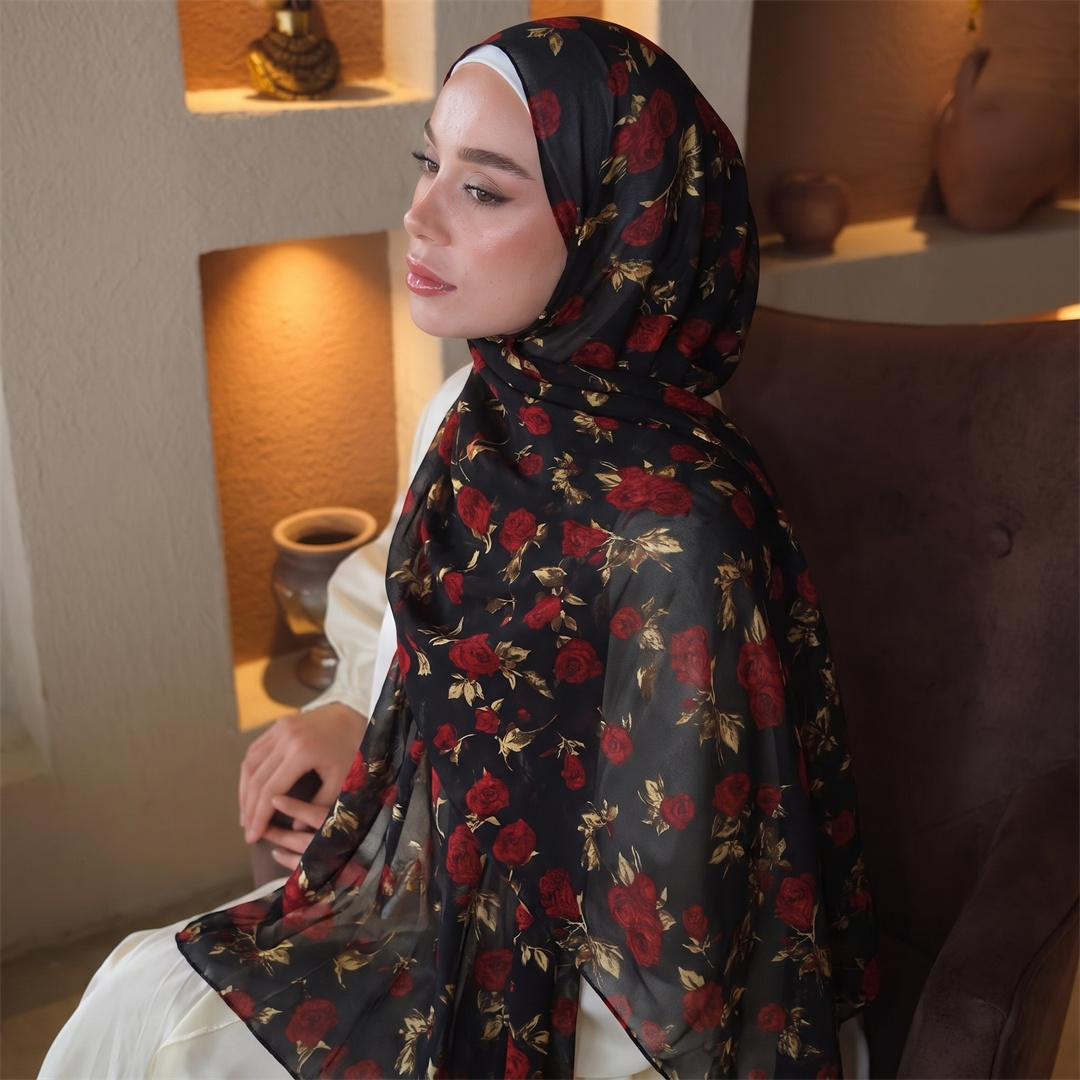 Nouveau hijab musulman en jersey imprimé, châles, foulards, voiles, turbans pour femmes musulmanes, écharpes islamiques arabes