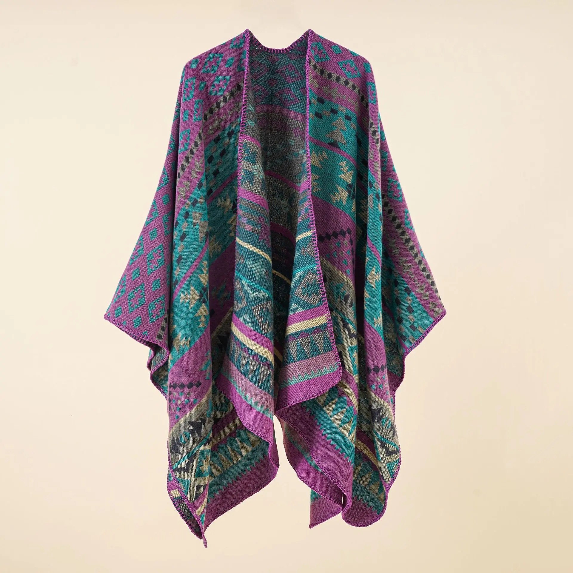 Écharpe de Luxe en Cachemire pour Femme, Pashmina, Châle Rond, Couverture