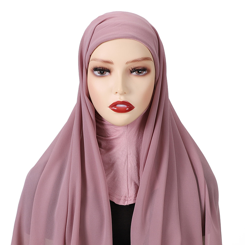 Couverture complète intérieure musulmane en mousseline de soie, Hijab, écharpe instantanée, casquette islamique, couvre-chef, sous-écharpe, Bonnet en os