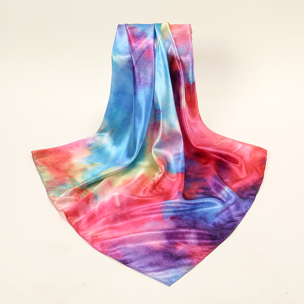 Nouveau foulard Palestine Keffiyeh femmes imprimé carré écharpe musulman Hijab Satin soie mouchoir Bandanna silencieux foulard enveloppes