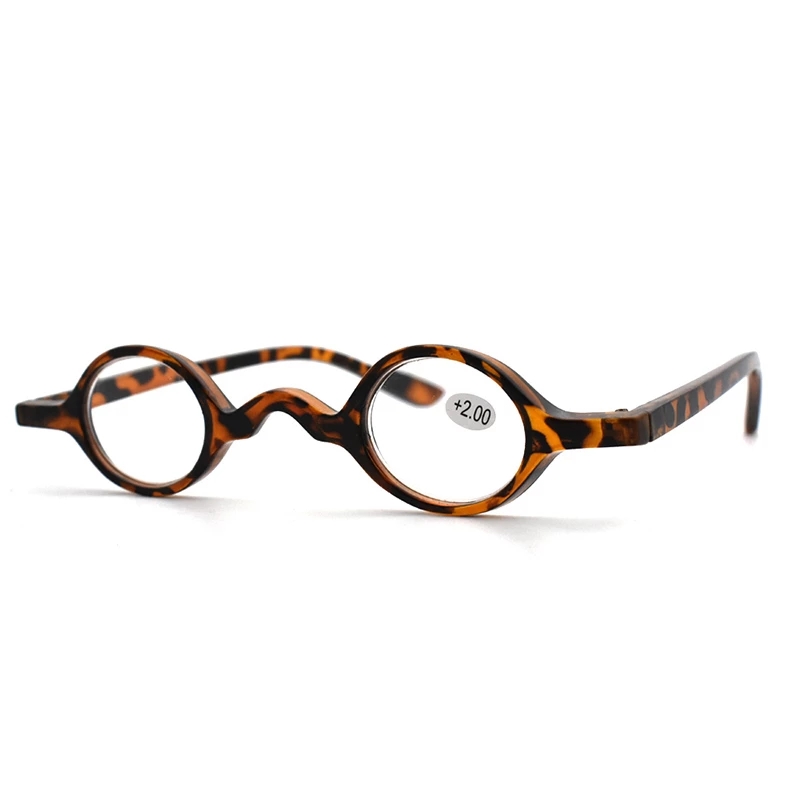 Lunettes de Lecture promenales Classiques Rétro Vintage pour Homme et Femme, Monture Ronde, Intelligentes, à la Mode, avec Sac, + 3.5
