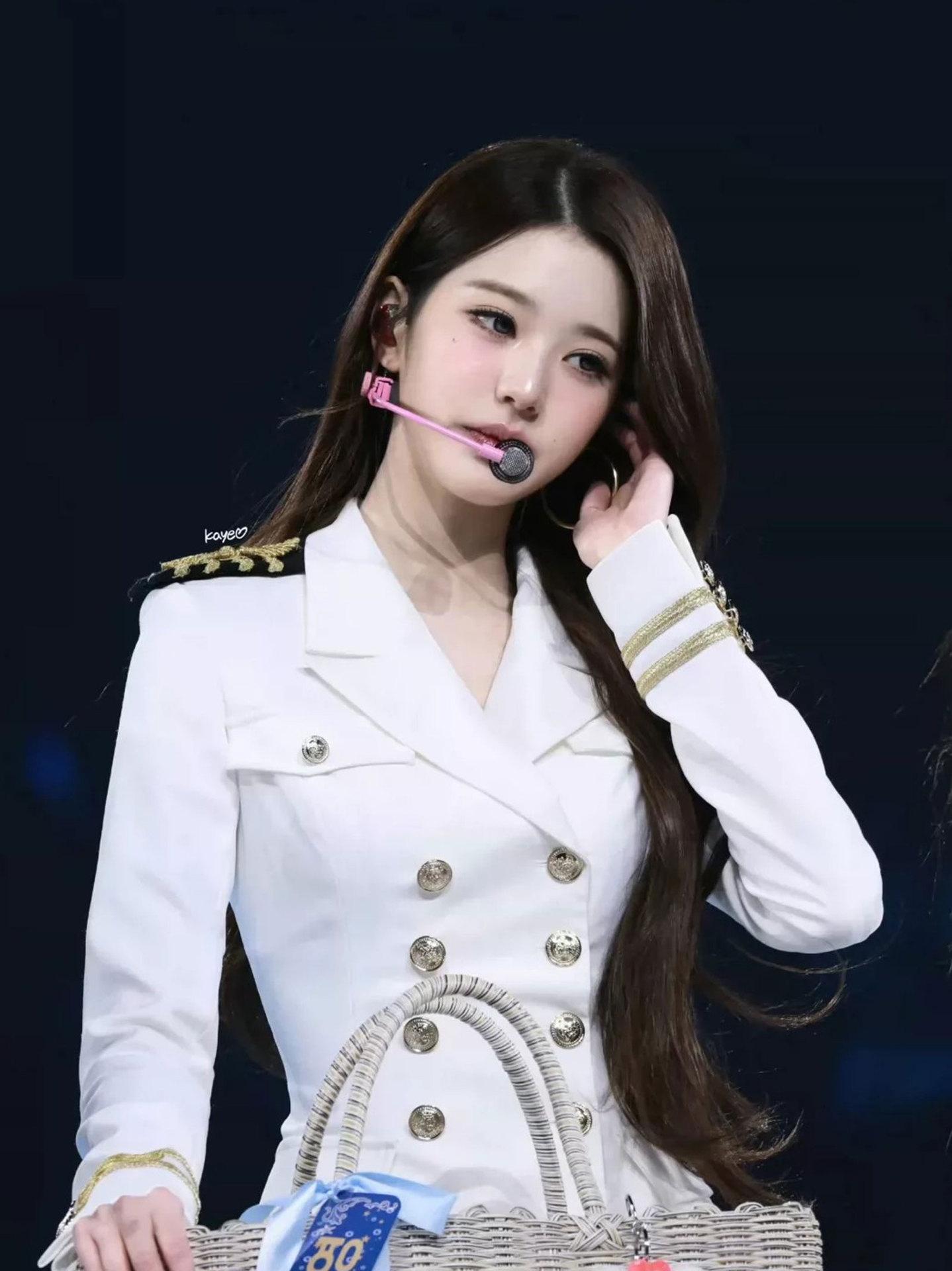 Tenue de marin bleu marine croisée, costume de scène KPOP, vêtements de performance cosplay pour femme, tenue de fête d'Halloween