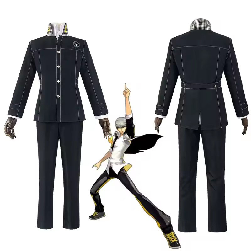 Costume de cosplay Yu Narukami pour hommes, uniforme scolaire, veste, chemise, pantalon, tenue d'Halloween, de Noël