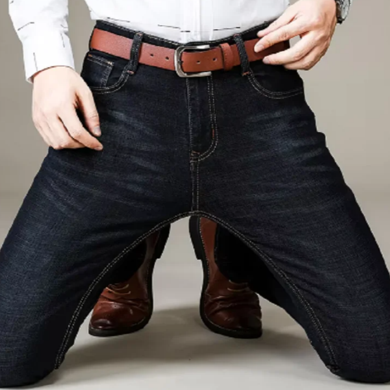 Jean droit pour homme, nouvelle collection 2026, coupe slim extensible, pantalon en denim confortable et doux pour affaires, vêtements de marque pour homme