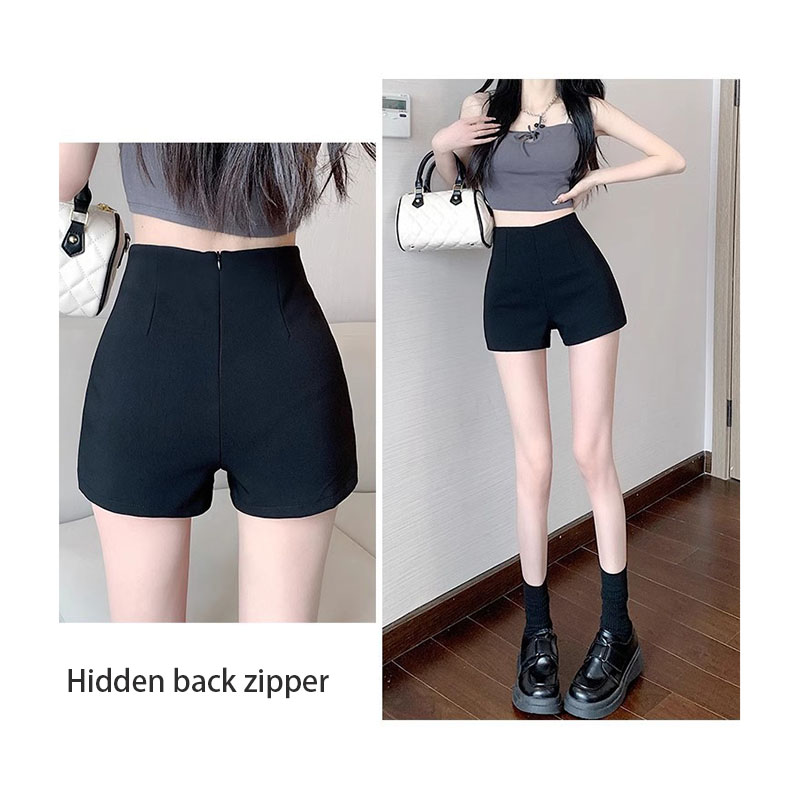 Shorts noirs et blancs ultra-courts pour femmes, pantalons décontractés taille haute amincissants, leggings sexy, petits shorts d'été