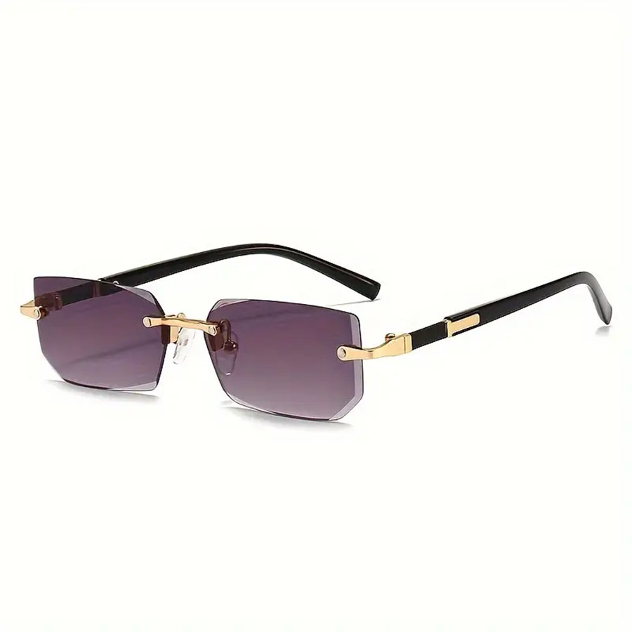 Lunettes de soleil rectangulaires sans bords, mode populaire pour femmes et hommes, petites lunettes de soleil carrées pour femmes et hommes, Oculos de voyage