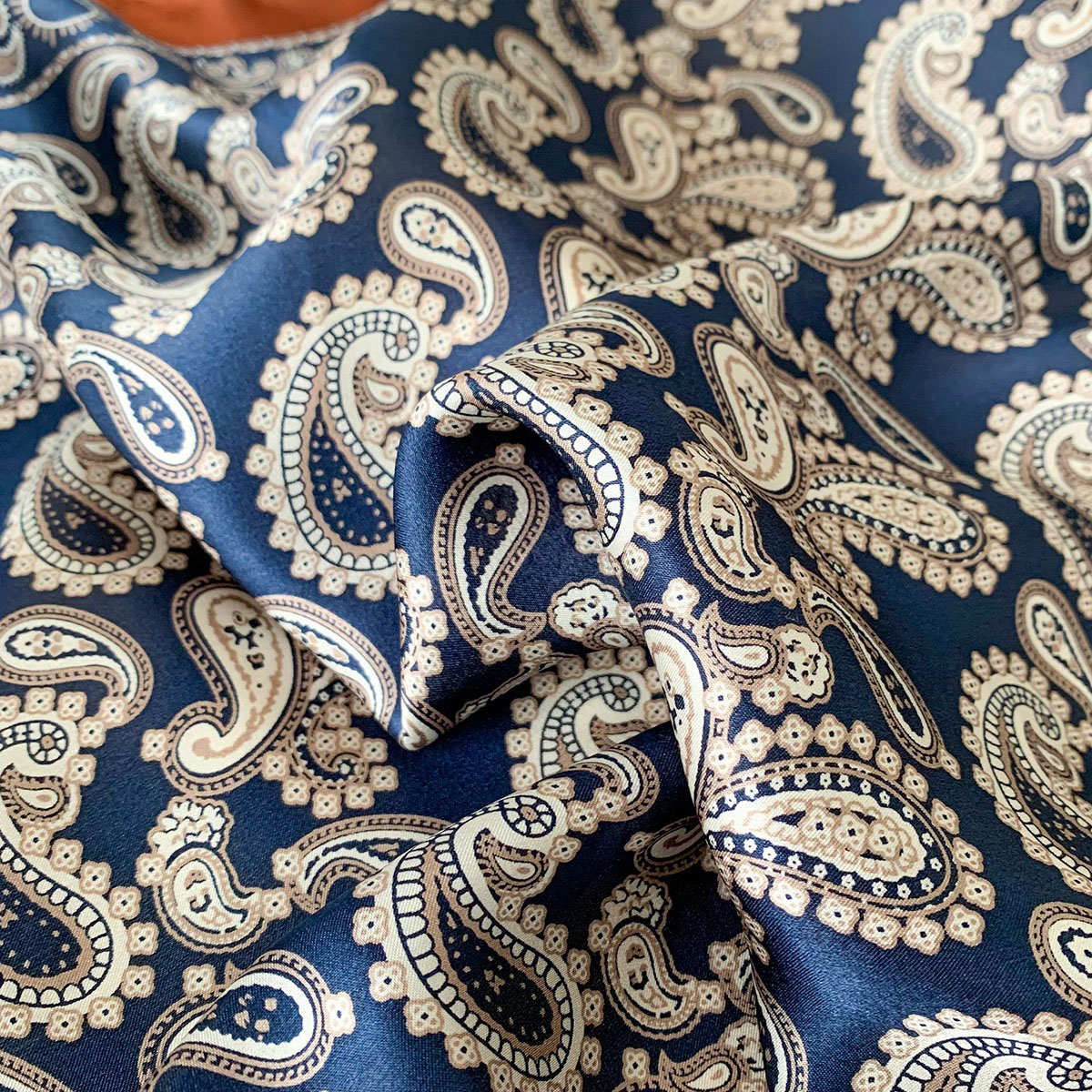 Nouveau Foulard Carré 100% Soie Véritable Imprimé Paisley pour Femme, Châle, Bandana, Bandeau, Hijab, Pashmina, Poncho