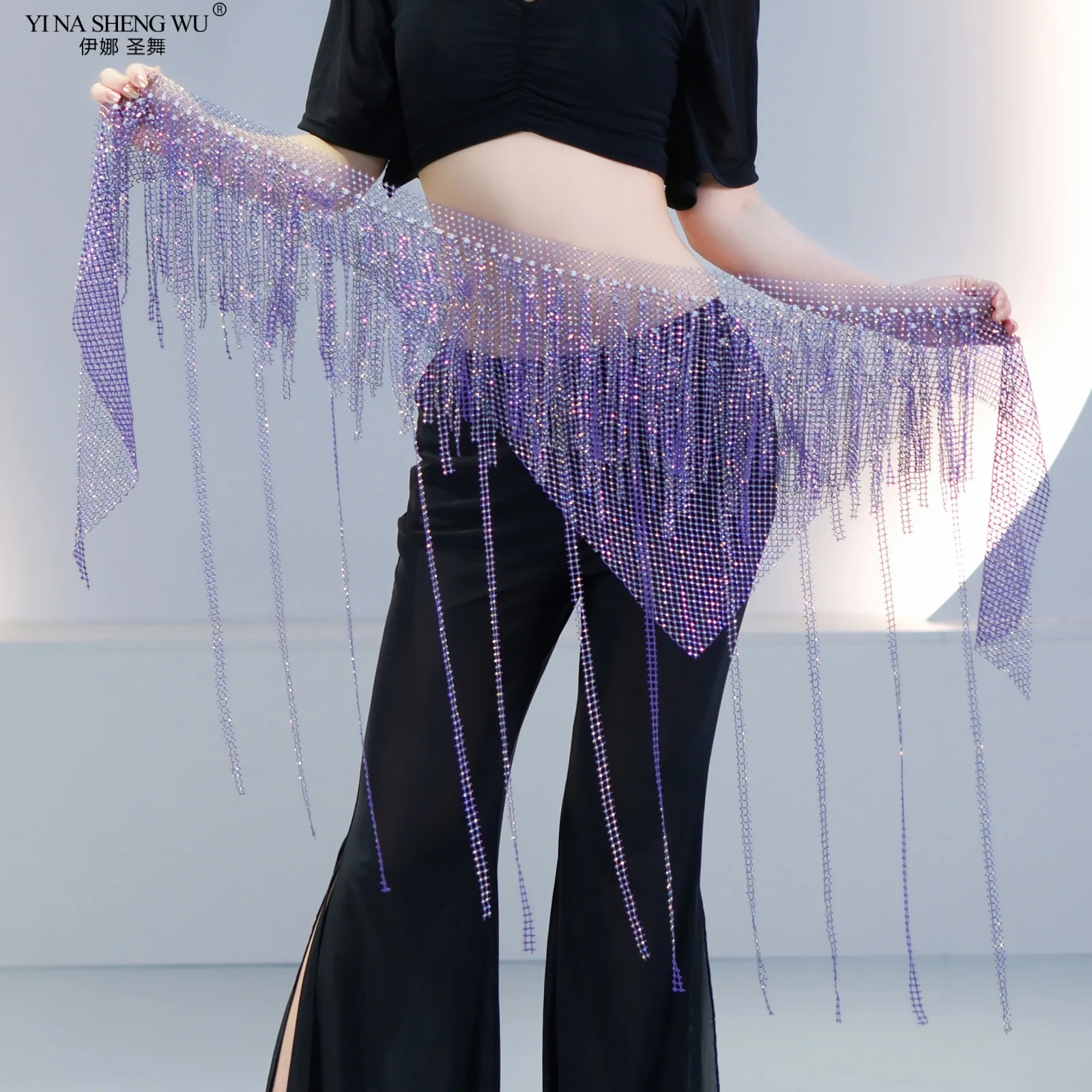 Triangle gland hanche écharpe danse orientale compétition taille écharpe danse du ventre Performance ceinture pour femmes haut de gamme mode