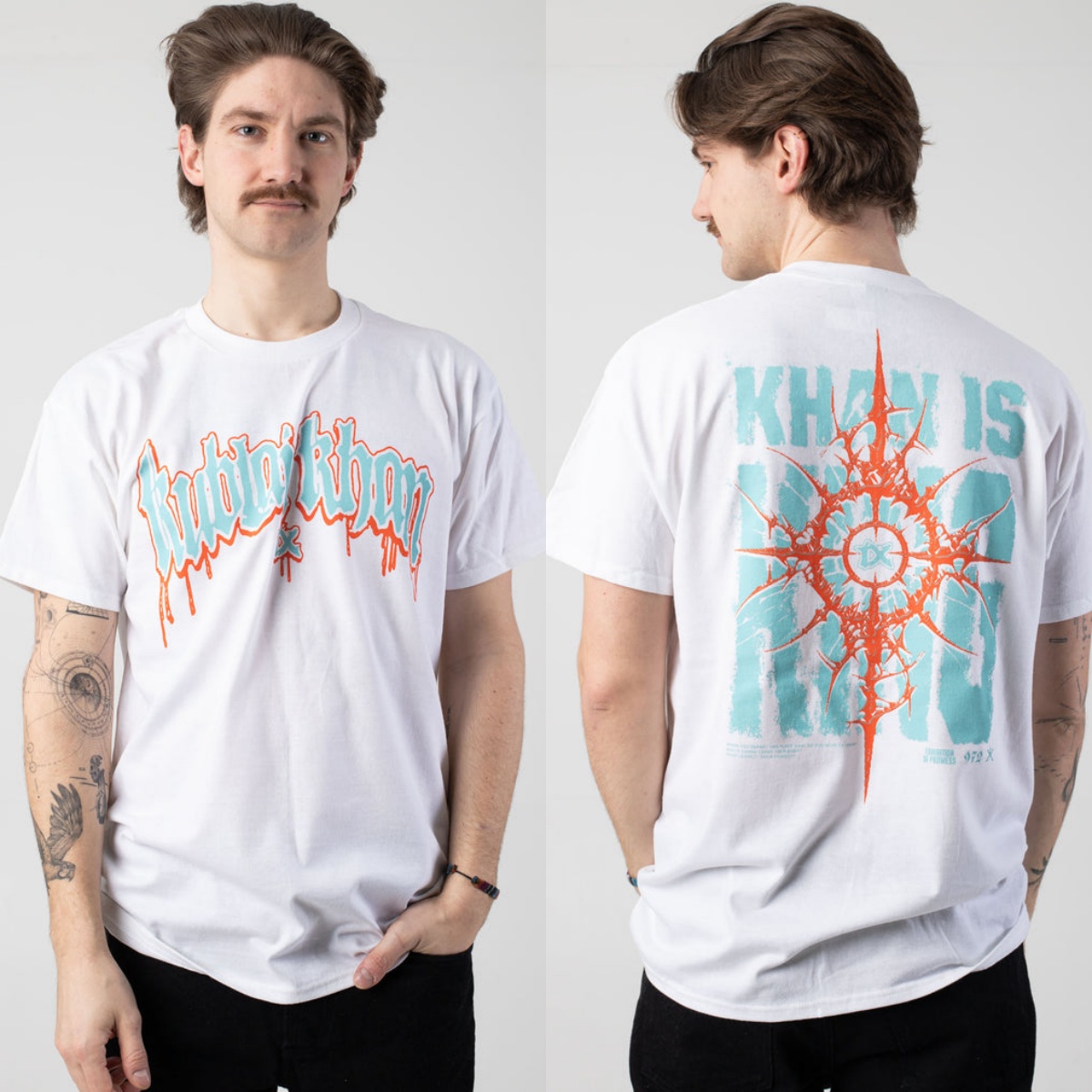 Rare Kublai Khan T-shirt en coton à motif graphique unisexe, manches courtes, marque de mode, tee-shirt de luxe décontracté vintage