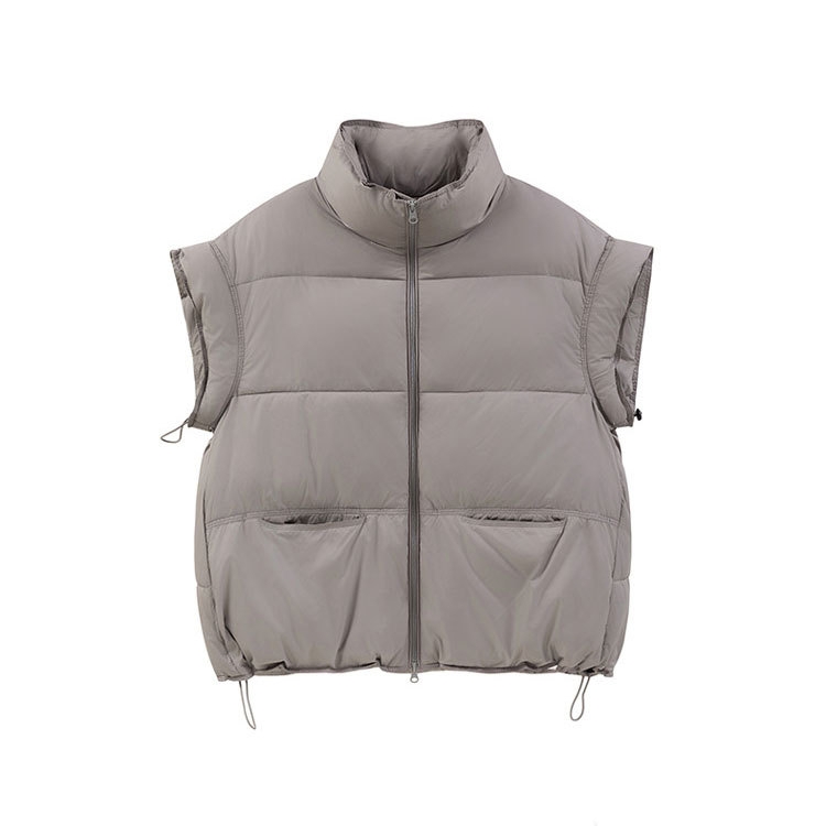 2025 automne hiver mode simplicité confortable femmes coton gilet tempérament polyvalent dames vers le bas coton gilet vestes