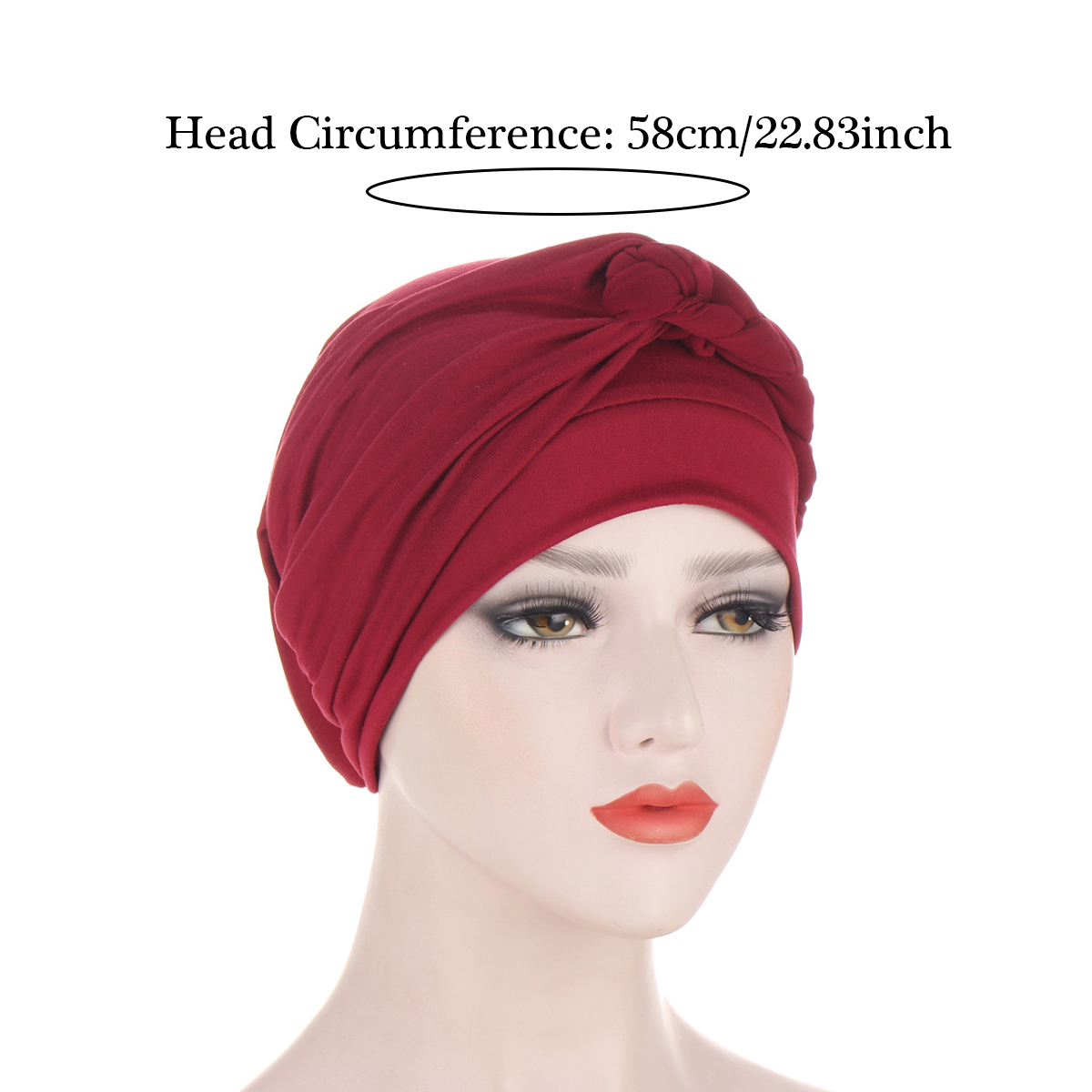 Casquettes Hijab musulmanes tressées de couleur unie, tête enveloppante pour femmes du Ramadan, Turban indien à la mode pour dames