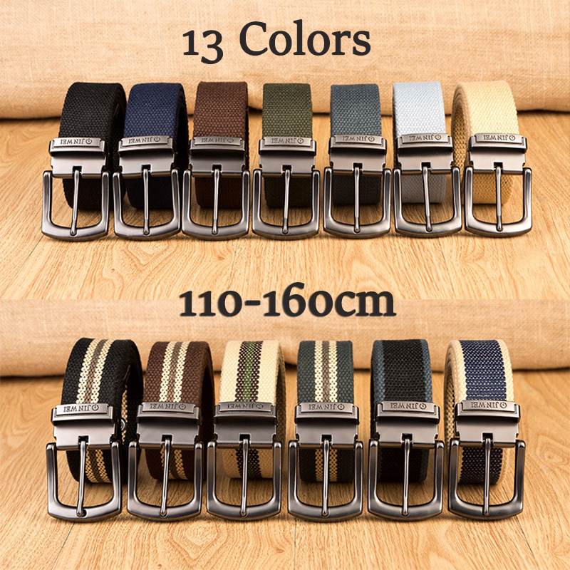 Ceinture militaire tactique en toile pour homme, accessoire décontracté avec ardillon métallique, sangle à boucle détachable, 140, 150, 160 cm
