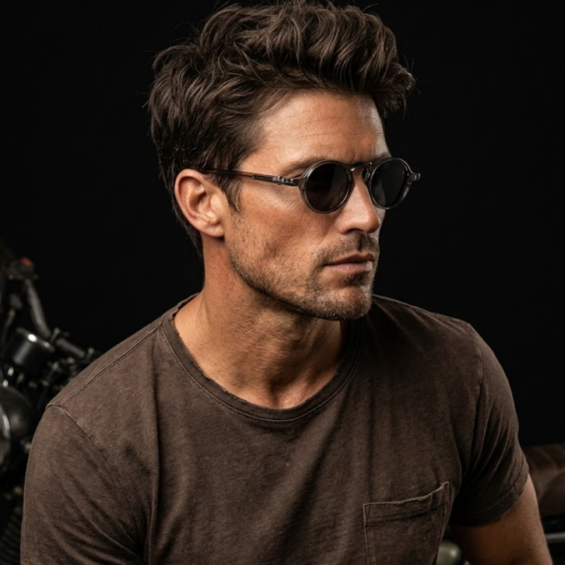 Lunettes de soleil rétro ovales pour femmes et hommes, style punk tendance, verres ronds, marque de luxe, protection UV400
