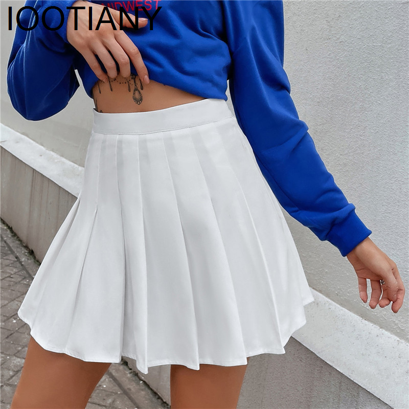 Mini jupe plissée taille haute pour femmes, jupes de tennis sexy, jupe de danse pour filles, jupes décontractées coréennes Kawaii, blanc, noir, 2023