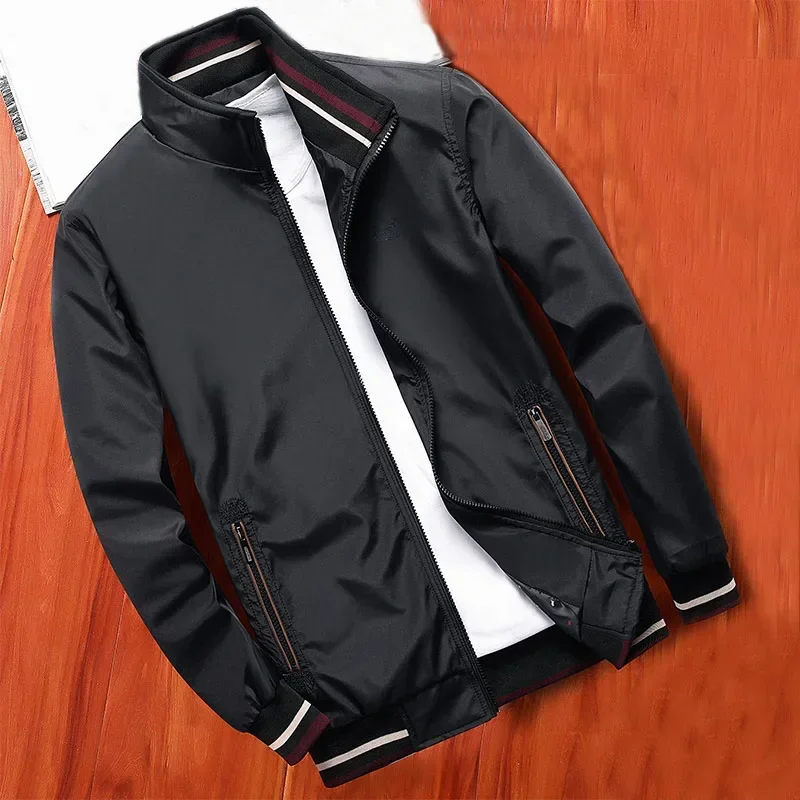 Veste à la mode manteaux décontracté nouveau printemps hommes couleur unie vestes col montant hommes veste d'affaires vêtements d'extérieur pour hommes marque vêtements