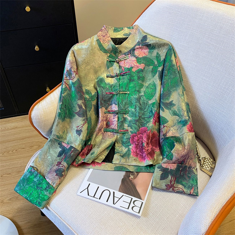 Veste Jacquard National Légère Alberoise pour Femme, Manteau Rétro Haut de Gamme, Tenue Trempée, Nouvelle Collection Printemps