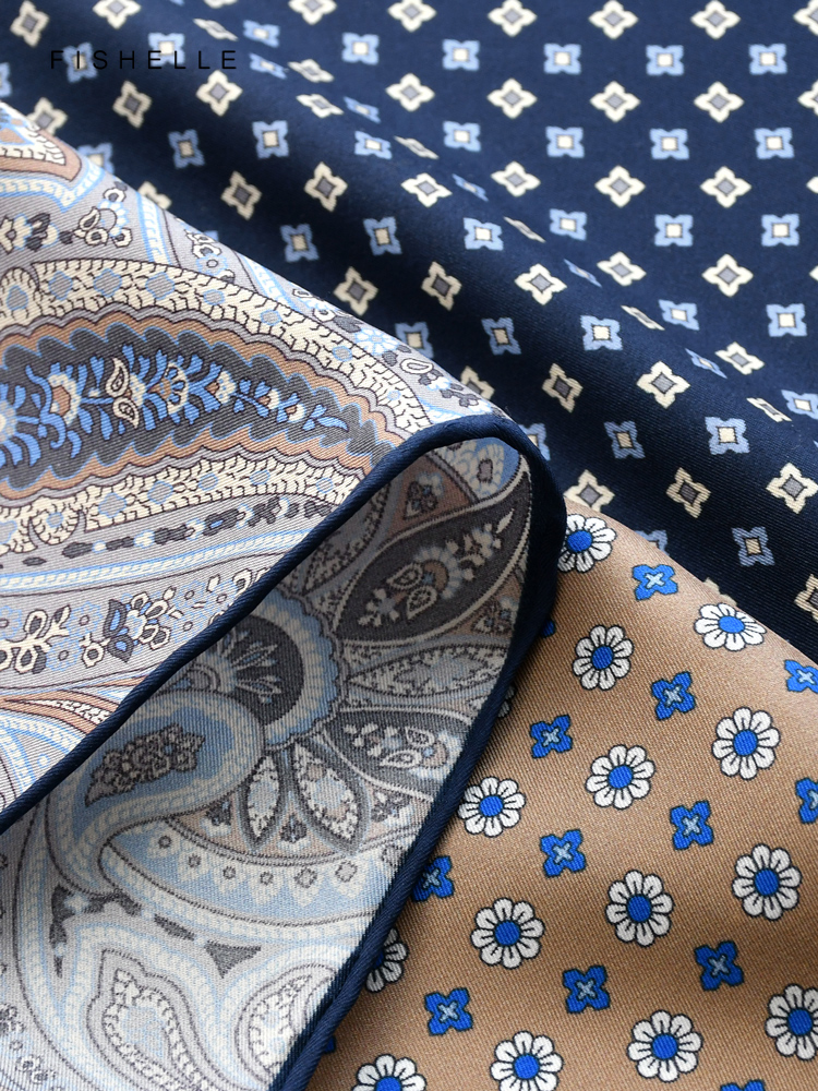 Petit Foulard Carré en Soie Naturelle Patchwork de Couleur Camel, Hijab pour Femme et Homme, Cadeaux de Luxe, Nouvelle Collection Printemps Automne