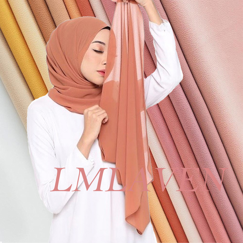 Hijabs musulmans en mousseline de soie, bonne couture pour femmes, châle, écharpe, enveloppe de tête, Foulard, Turban musulman